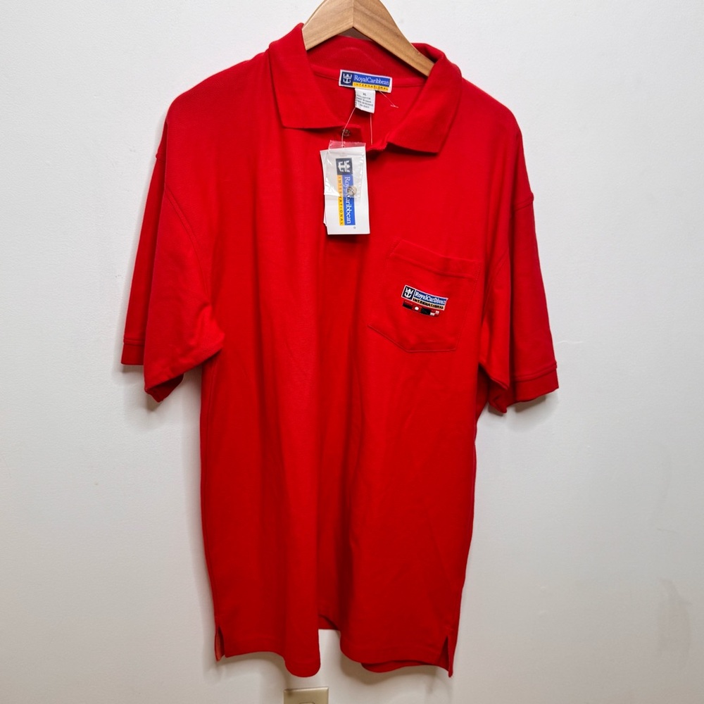 Royal Caribbean Vintage Red Polo Shirt NWT